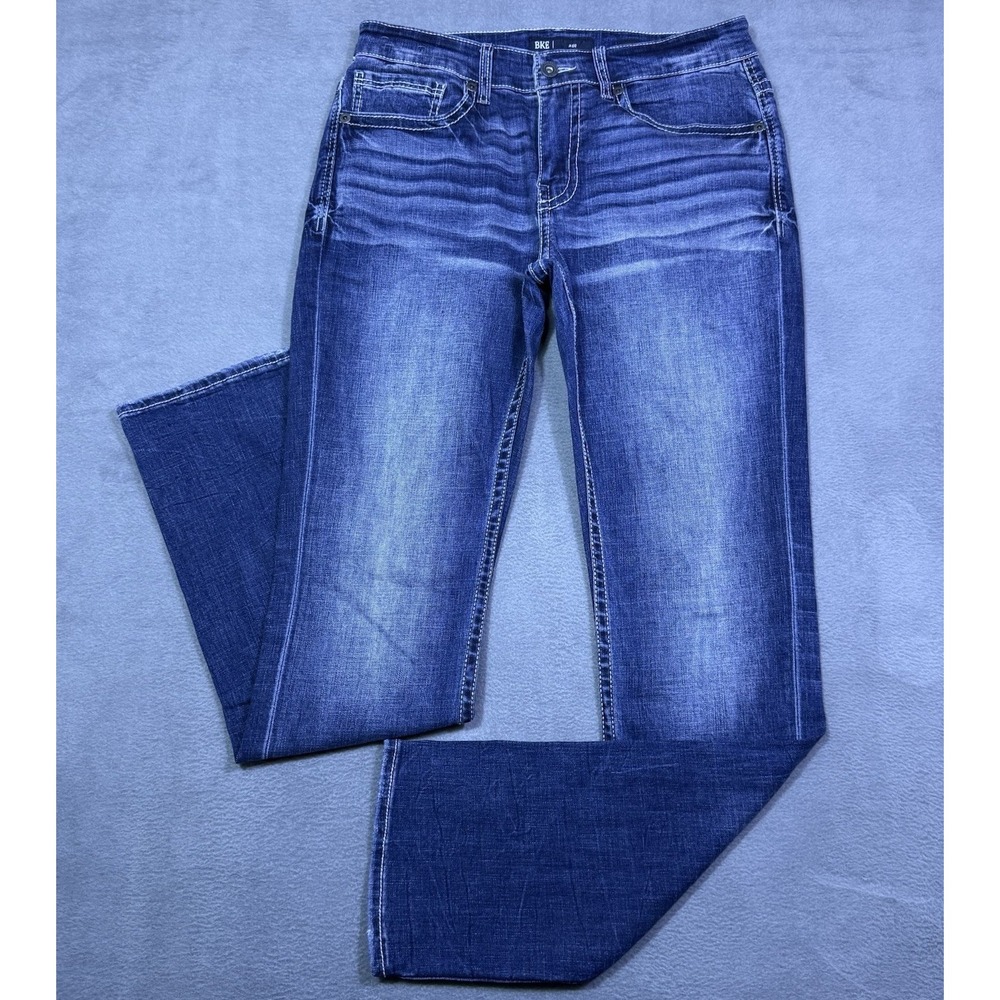 BKE Jeans Mens 32x34 ALEC Straight Leg Slim Stretch Normcore Dark Wash USA